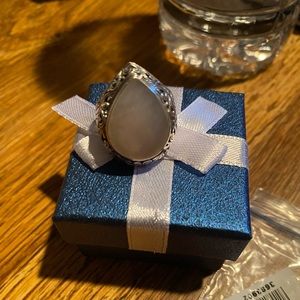 Mother of Pearl sterling silver ring